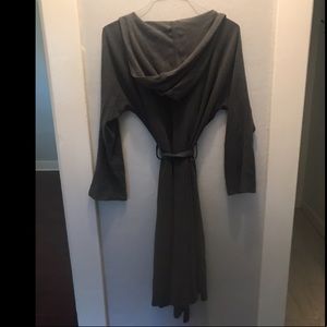 Calvin Klein hooded robe dark gray size S